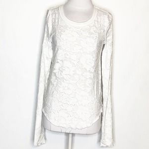 We the Free People floral burn out long sleeve top